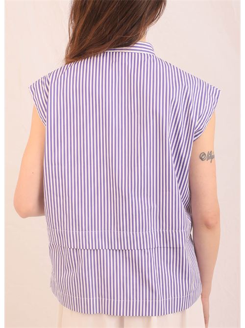 Purple sleeveless shirt Laboratorio Capri | FLORES040